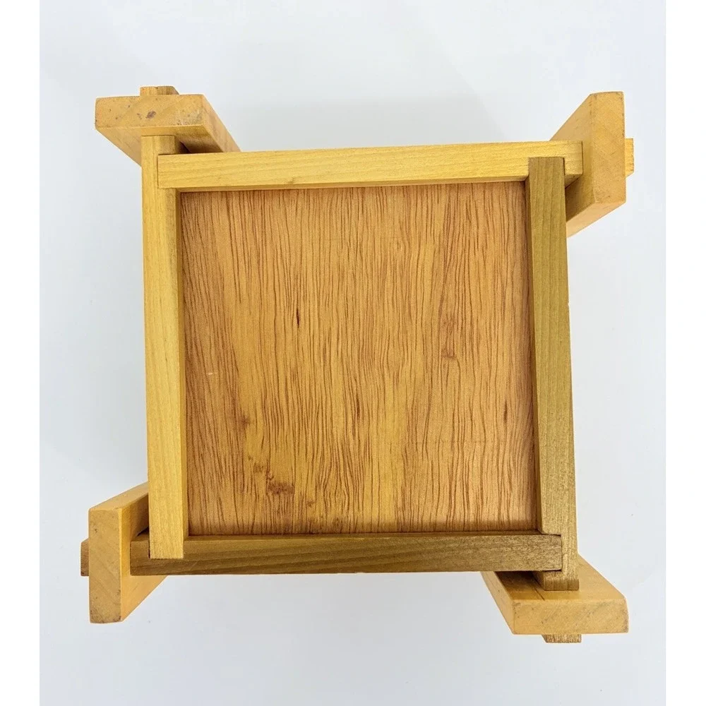 Vintage Handcrafted Craftsman Style Wooden Keepsake Trinket Box Wood